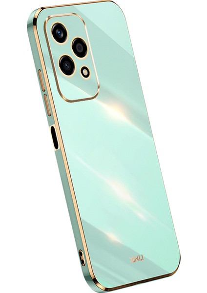 Xınlı For Honor 200 Lite Darbeye Dayanıklı Kılıf Galvanik Kenar Tpu Telefon Kılıfı-Camgöbeği (Yurt Dışından)