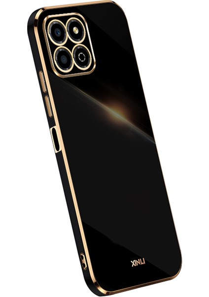 Xınlı Galvanik Çerçeve Telefon Kılıfı Honor X8A 4g,düşmeye Karşı Yumuşak Tpu Telefon Kılıfı-Siyah (Yurt Dışından)