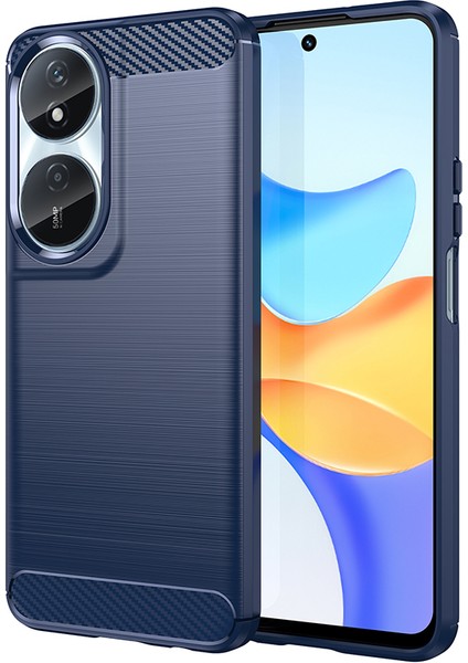 Honor X7B 4g/honor 90 Akıllı Tpu Kılıf Telefon Kapağı Karbon Fiber Doku-Mavi (Yurt Dışından)