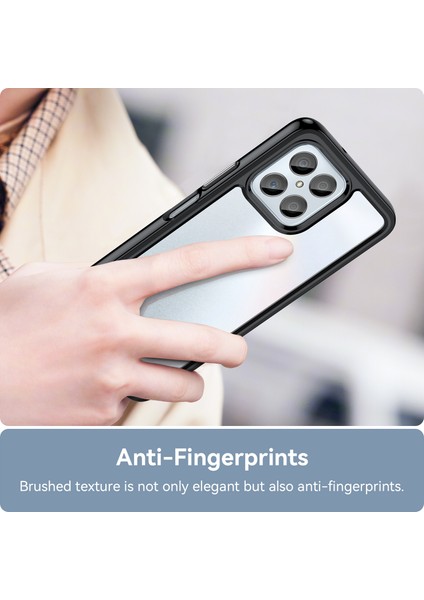 Honor 70 Lite 5g/play 30 5g/x8 5g/x6 4G/PLAY6C 4G/X8A 4G/X6S 4g Için Telefon Kılıfı, Tpu+Akrilik Şeffaf Arka Kapak-Siyah (Yurt Dışından) indirimleri