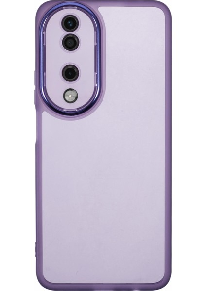 Dksm Serisi Honor X7B 4g/play 50 Plus 5g Kılıf Elektrokaplama Kamera Çerçevesi Tpu Telefon Kılıfı-Şeffaf Mor (Yurt Dışından)