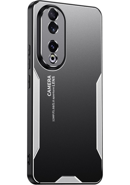 Honor 90 Kılıf Düşmeye Karşı Dayanıklı Alüminyum Alaşım + Tpu + Pc Koruyucu Kabuk Petek Delikli - Gümüş (Yurt Dışından)