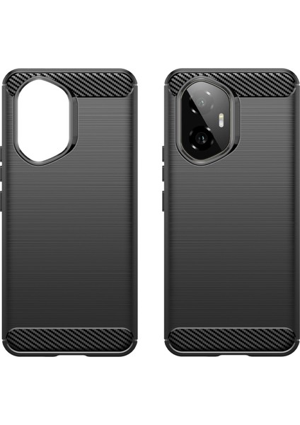 Honor 300 Kılıfı Karbon Fiber Doku Fırçalanmış Telefon Arka Kapağı-Siyah (Yurt Dışından) fırsatları