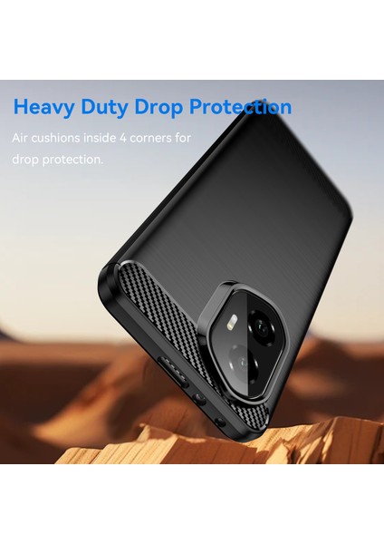 Honor 300 Kılıfı Karbon Fiber Doku Fırçalanmış Telefon Arka Kapağı-Siyah (Yurt Dışından) indirimleri