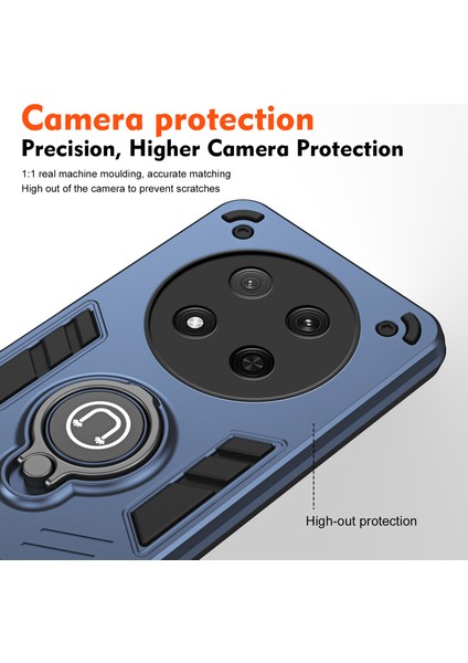 Honor X9C 5g/magic7 Lite 5g Kılıf Sürgülü Camshield Kickstand Pc+Tpu Telefon Kılıfı-Mavi (Yurt Dışından) modelleri