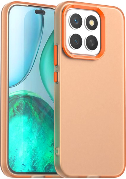 Honor X8C 4g Kılıf Pc+Tpu+Pet Mat Düşmeye Karşı Dayanıklı Telefon Arka Kapağı-Turuncu (Yurt Dışından)