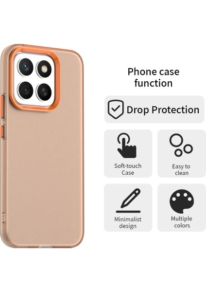 Honor X8C 4g Kılıf Pc+Tpu+Pet Mat Düşmeye Karşı Dayanıklı Telefon Arka Kapağı-Turuncu (Yurt Dışından) fiyatları