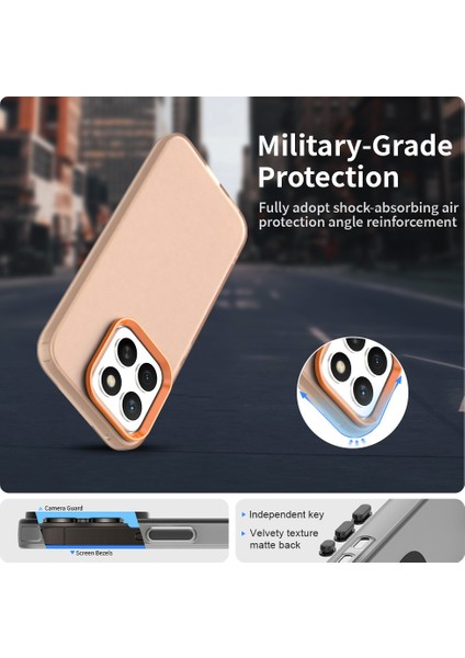 Honor X8C 4g Kılıf Pc+Tpu+Pet Mat Düşmeye Karşı Dayanıklı Telefon Arka Kapağı-Turuncu (Yurt Dışından) fırsatları