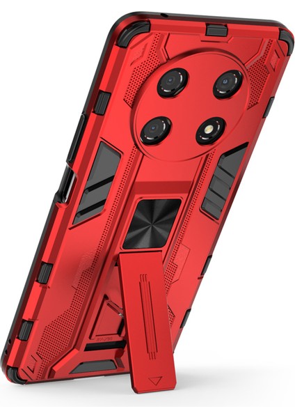 Honor X30/X9 5g/magic 4 Lite 5g Darbeye Dayanıklı Yumuşak Tpu Sert Pc Cep Telefonu Kılıfı Kickstand ile Kabuk-Kırmızı (Yurt Dışından) fiyatları