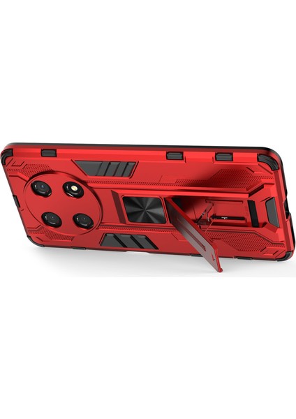 Honor X30/X9 5g/magic 4 Lite 5g Darbeye Dayanıklı Yumuşak Tpu Sert Pc Cep Telefonu Kılıfı Kickstand ile Kabuk-Kırmızı (Yurt Dışından) modelleri