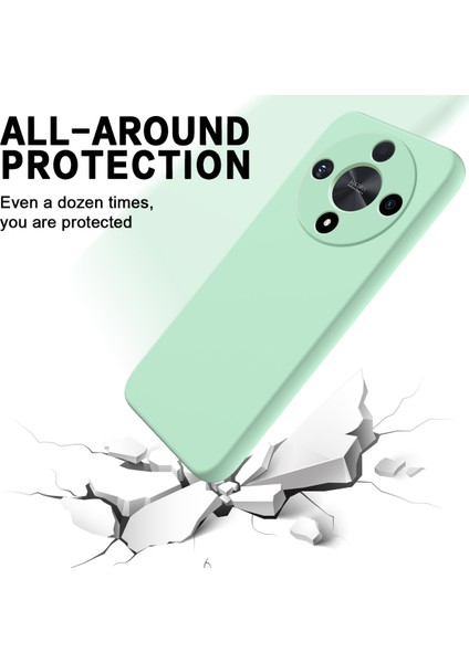 Honor X9B 5g/magic6 Lite 5g Kılıf Telefon Kılıfı Yumuşak Astarlı Sıvı Silikon Kabuk Kayışlı-Yeşil (Yurt Dışından) modelleri