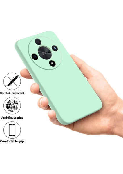 Honor X9B 5g/magic6 Lite 5g Kılıf Telefon Kılıfı Yumuşak Astarlı Sıvı Silikon Kabuk Kayışlı-Yeşil (Yurt Dışından) indirimleri