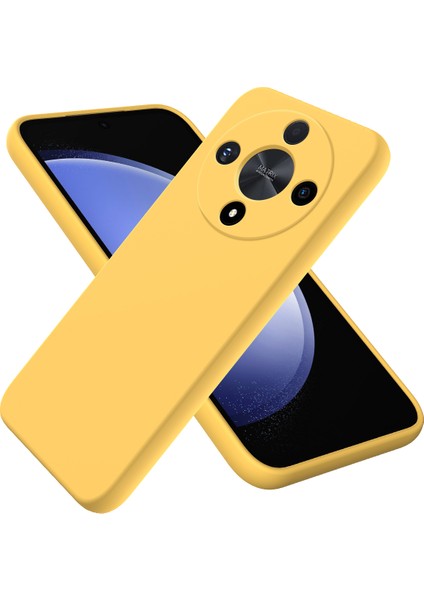 Honor X9B 5g/magic6 Lite 5g Kılıf Telefon Kılıfı Yumuşak Astarlı Sıvı Silikon Kabuk Kayışlı-Sarı (Yurt Dışından) fiyatları