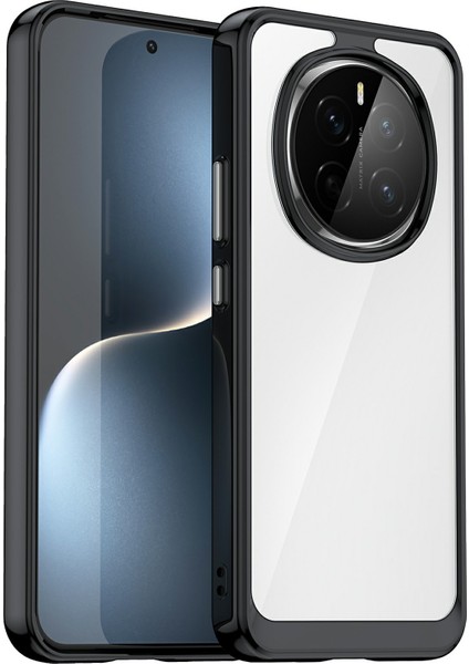 Honor Magic7 5g Kılıf Tpu+Akrilik Koruyucu Şeffaf Telefon Kılıfı-Siyah (Yurt Dışından)