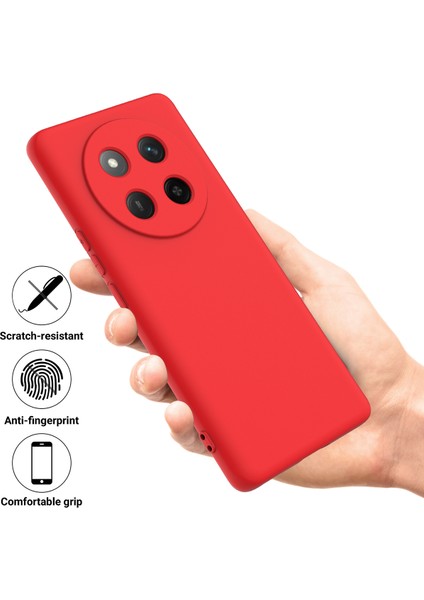 Honor X60 Pro 5g Kılıf Sıvı Silikon Telefon Arka Kapağı El Kayışı Ile-Kırmızı (Yurt Dışından) fiyatları