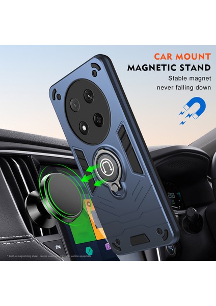 Honor X9C 5g/magic7 Lite 5g Kılıf Sürgülü Camshield Kickstand Pc+Tpu Telefon Kılıfı-Mavi (Yurt Dışından) indirimleri