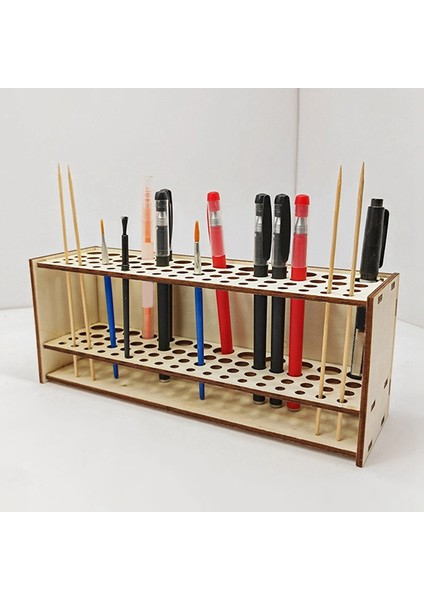 Boya Fırçası Standı Ahşap Boyama Fırçası Standı Masa Düzenleyici Raf Makyaj Fırçası Rafı Boyama Malzemeleri (Yurt Dışından) fırsatları
