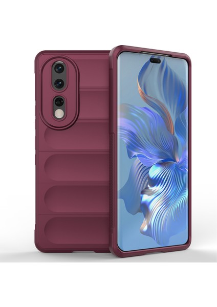 Honor 80 Pro 5g Çizilmez Koruyucu Telefon Kılıfı Yumuşak Tpu Sağlam Arka Kapak-Şarap Kırmızısı (Yurt Dışından)