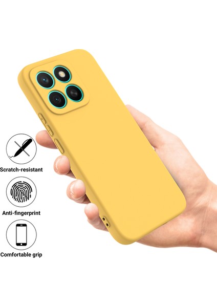 Honor X8C 4g Sıvı Silikon Kılıf Telefon Arka Kapağı El Kayışı Ile-Sarı (Yurt Dışından) fiyatları