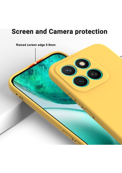 Honor X8C 4g Sıvı Silikon Kılıf Telefon Arka Kapağı El Kayışı Ile-Sarı (Yurt Dışından) fırsatları