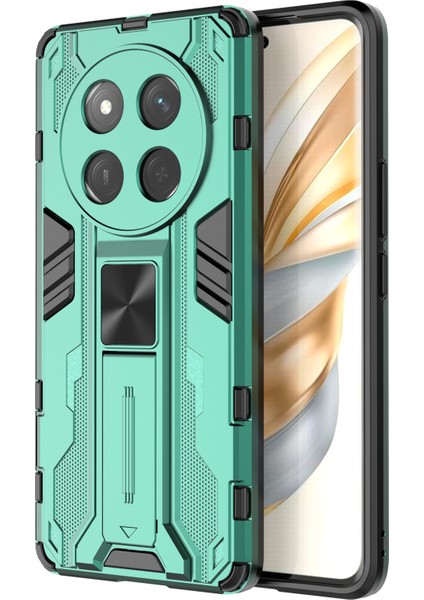 Honor X60 Pro 5g Kılıf Pc+Tpu Darbeye Dayanıklı Telefon Kılıfı Kickstand Ile-Yeşil (Yurt Dışından)