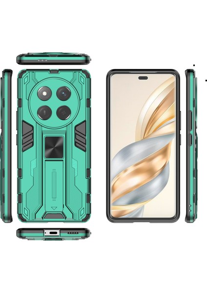 Honor X60 Pro 5g Kılıf Pc+Tpu Darbeye Dayanıklı Telefon Kılıfı Kickstand Ile-Yeşil (Yurt Dışından) fırsatları