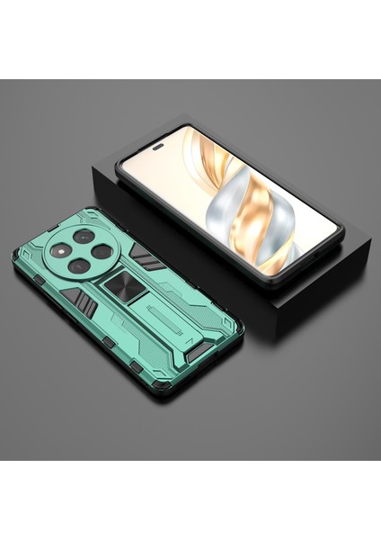 Honor X60 Pro 5g Kılıf Pc+Tpu Darbeye Dayanıklı Telefon Kılıfı Kickstand Ile-Yeşil (Yurt Dışından) indirimleri