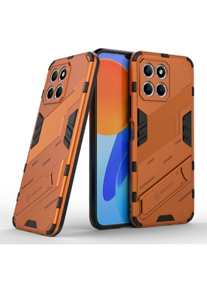 Honor X8 5g Için Kickstand Telefon Kılıfı, Sert Pc + Yumuşak Tpu Düşmeye Karşı Hibrit Koruyucu Kılıf-Turuncu (Yurt Dışından) fiyatları