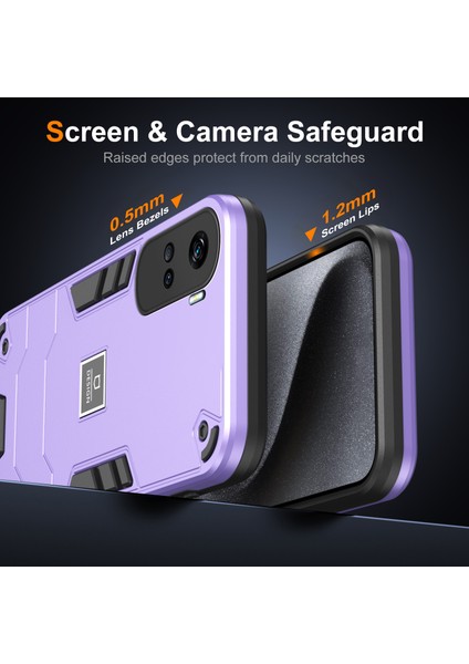 Honor 90 Lite 5g Kılıf Hibrit Çift Katmanlı 2'si 1 Arada Sert Pc Yumuşak Tpu Telefon Kılıfı-Mor (Yurt Dışından) fiyatları
