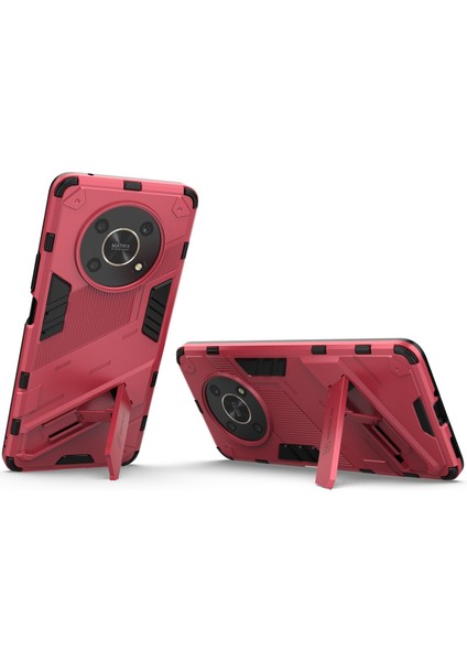 Honor X9 4G/5G/X30 5g Düşmeye Dayanıklı Hibrit Tpu+Pc Kılıfı Kickstand Koruyucu Telefon Arka Kapağı-Gül (Yurt Dışından) fiyatları