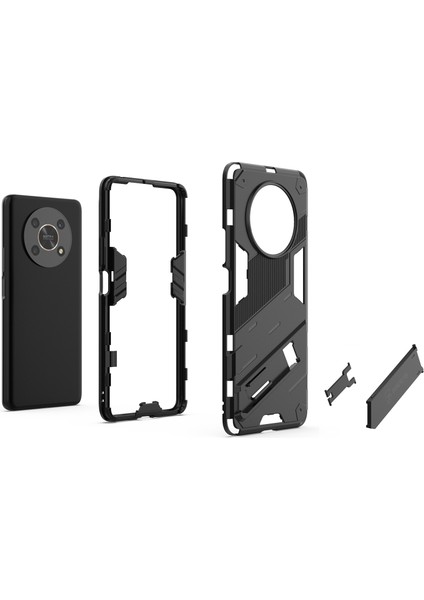 Honor X9 4G/5G/X30 5g Düşmeye Dayanıklı Hibrit Tpu+Pc Kılıfı Kickstand Koruyucu Telefon Arka Kapağı-Gül (Yurt Dışından) modelleri