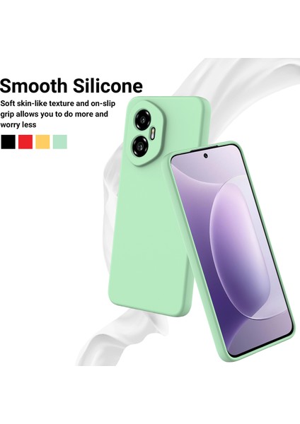 Honor 300 Sıvı Silikon Kılıf Telefon Arka Kapağı El Kayışı Ile-Yeşil (Yurt Dışından) modelleri