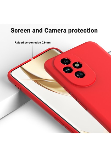 Honor 200 Pro 5g Kılıf Sıvı Silikon Çizilmez Telefon Kılıfı El Kayışı Ile-Kırmızı (Yurt Dışından) modelleri