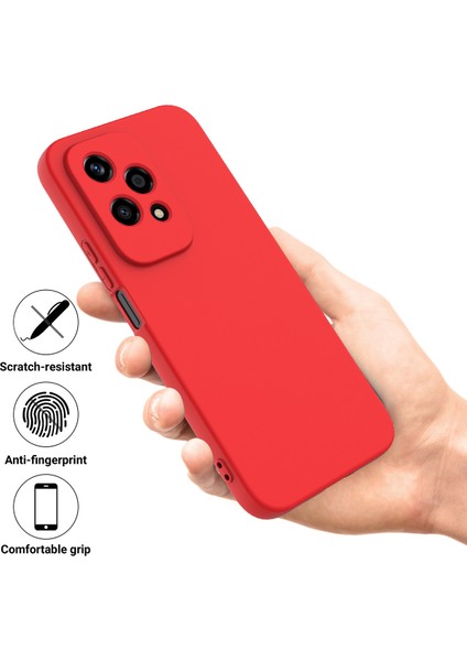 Honor 200 Lite Kılıf Askılı Sıvı Silikon Telefon Kılıfı Kamera Koruma-Kırmızı (Yurt Dışından) fiyatları