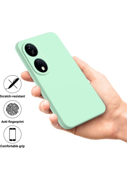 Honor Play 50 Plus 5G/X7B 4g/90 Akıllı Sıvı Silikon Kılıf Kayışlı Çizilmez Kapak-Yeşil (Yurt Dışından) fırsatları