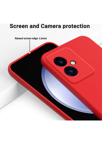 Honor 100 5g Darbeye Dayanıklı Sıvı Silikon Cep Telefonu Kılıfı-Kırmızı (Yurt Dışından) fırsatları