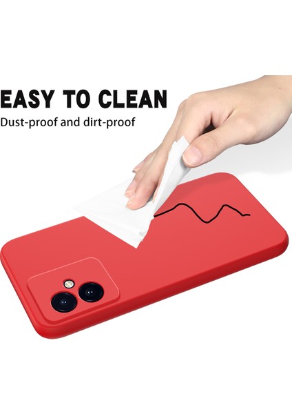 Honor 100 5g Darbeye Dayanıklı Sıvı Silikon Cep Telefonu Kılıfı-Kırmızı (Yurt Dışından) indirimleri
