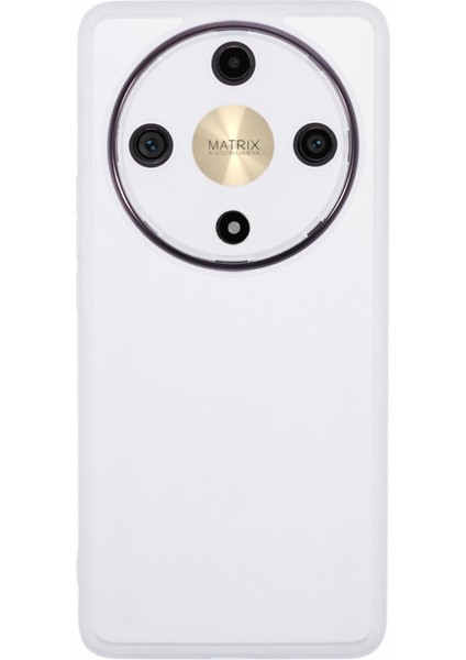 Dksm Serisi Honor Magic6 Lite 5G/X50 5G/X9B 5g Kılıf Elektrokaplama Kamera Çerçevesi Tpu Telefon Kılıfı-Şeffaf Beyaz (Yurt Dışından)