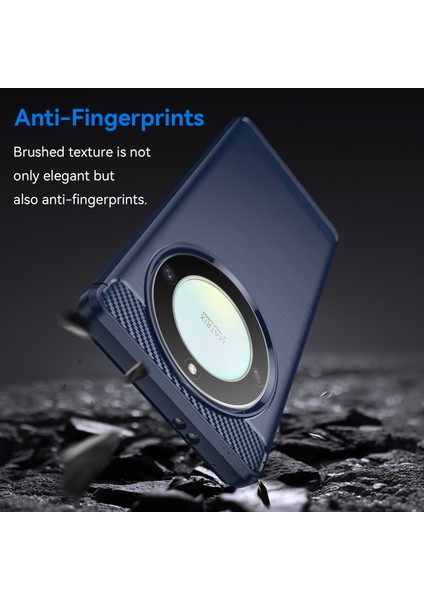 Honor Magic5 Lite 5G/X40 5G/X9A 5g Telefon Kılıfı, Karbon Fiber Doku Fırçalanmış Tpu Koruyucu Kılıf-Mavi (Yurt Dışından) fırsatları