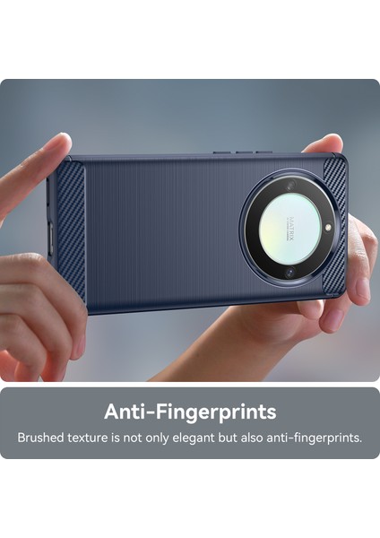 Honor Magic5 Lite 5G/X40 5G/X9A 5g Telefon Kılıfı, Karbon Fiber Doku Fırçalanmış Tpu Koruyucu Kılıf-Mavi (Yurt Dışından) indirimleri