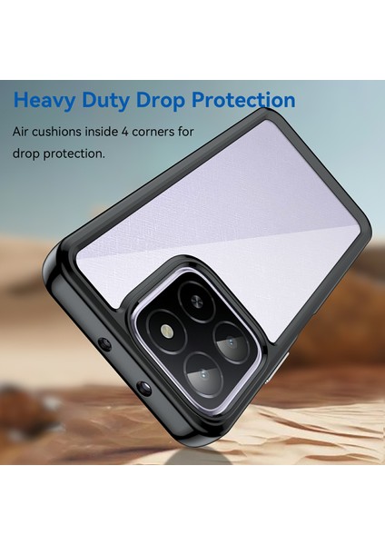 Honor X5B/X5B PLUS/X6A 4G/X6B 4g Kılıf Tpu+Akrilik Koruyucu Şeffaf Telefon Kılıfı-Siyah (Yurt Dışından) modelleri