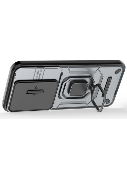 Honor 200 Lite Kılıf Lens Kapağı Ayaklı Pc+Tpu Telefon Kabuğu-Gri (Yurt Dışından) fiyatları