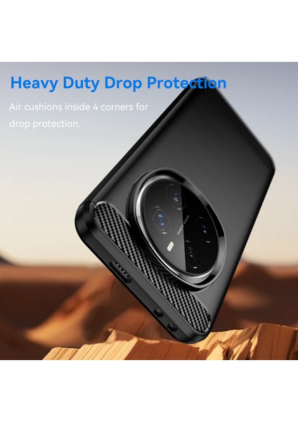 Honor Magic7 Pro 5g Kılıf Karbon Fiber Doku Fırçalanmış Parmak Izi Önleyici Telefon Arka Kapağı-Siyah (Yurt Dışından) fiyatları