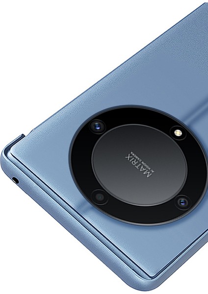 Honor X9B 5g/magic6 Lite 5G/X50 Pu Deri Iş Flip Kılıf Standı Görünüm Penceresi Telefon Kılıfı-Siyah (Yurt Dışından) modelleri