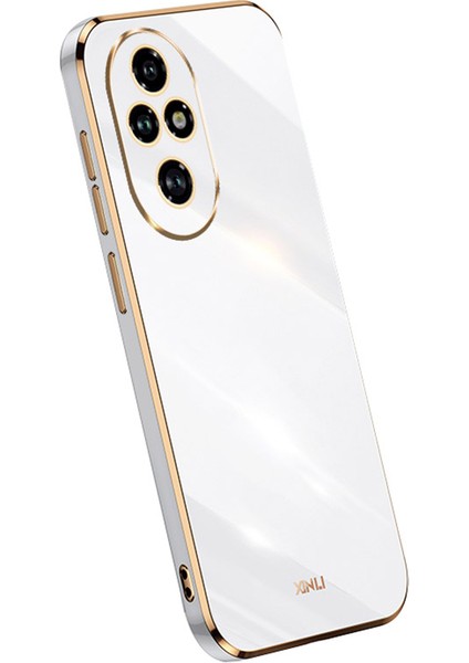 Xınlı For Honor 200 Pro 5g Kılıf Yumuşak Tpu Elektrokaplama Koruyucu Telefon Kılıfı-Beyaz (Yurt Dışından)