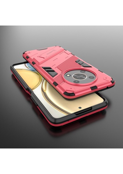 Honor X9 4G/5G/X30 5g Düşmeye Dayanıklı Hibrit Tpu+Pc Kılıfı Kickstand Koruyucu Telefon Arka Kapağı-Gül (Yurt Dışından) fırsatları