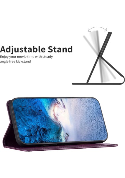 Bınfen Color BF18 Honor X9B 5g/magic6 Lite 5g Telefon Kılıfı Kartlık Standı Ile-Koyu Mor (Yurt Dışından) fiyatları