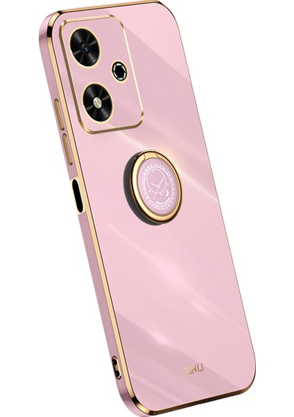 Xınlı For Honor Play 50 Kılıf Tpu Telefon Kılıfı Kickstand ile Elektrokaplama Altın Kenar-Mor (Yurt Dışından)