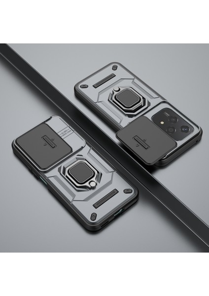 Honor 200 Lite Kılıf Lens Kapağı Ayaklı Pc+Tpu Telefon Kabuğu-Gri (Yurt Dışından) indirimleri