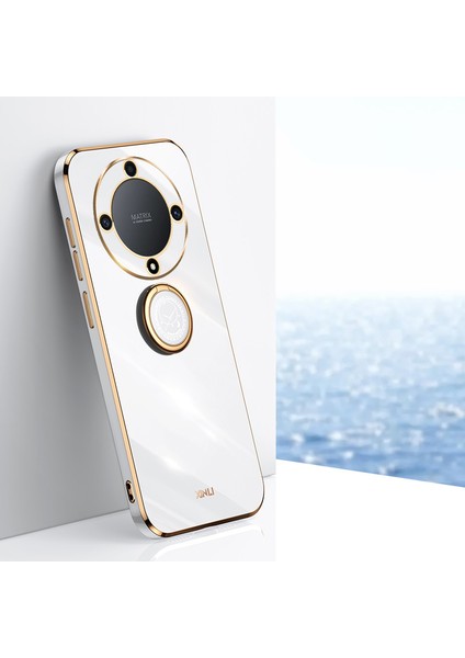 Xınlı For Honor Magic5 Lite 5G/X9A 5g Halkalı Kickstand Elektrokaplama Telefon Kılıfı Tpu Telefon Kılıfı-Beyaz (Yurt Dışından) indirimleri